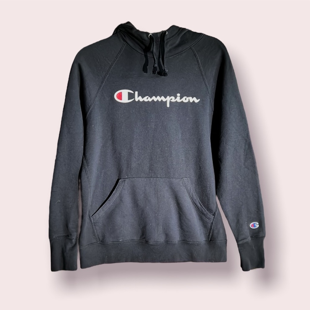 Black Champion Hoodie size Medium